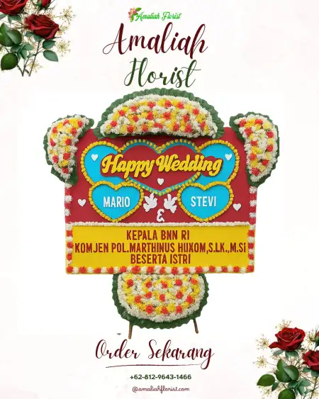 Papan Bunga Pernikahan Kinilow Satu